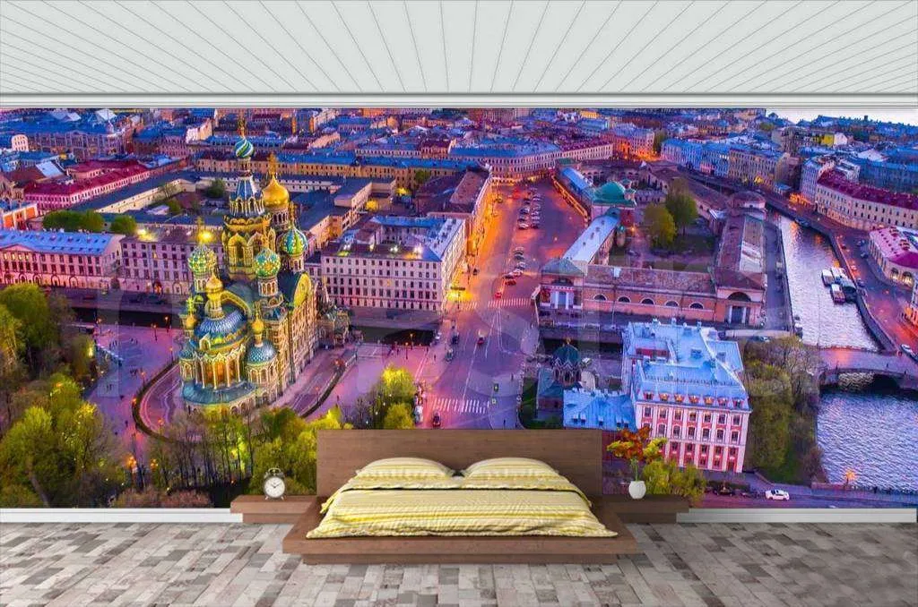 Фотообои Санкт Петербург с высоты птичьего полета  9-677