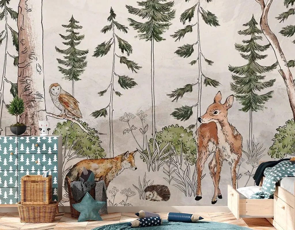 Фотообои Лес с оленем  12-1646