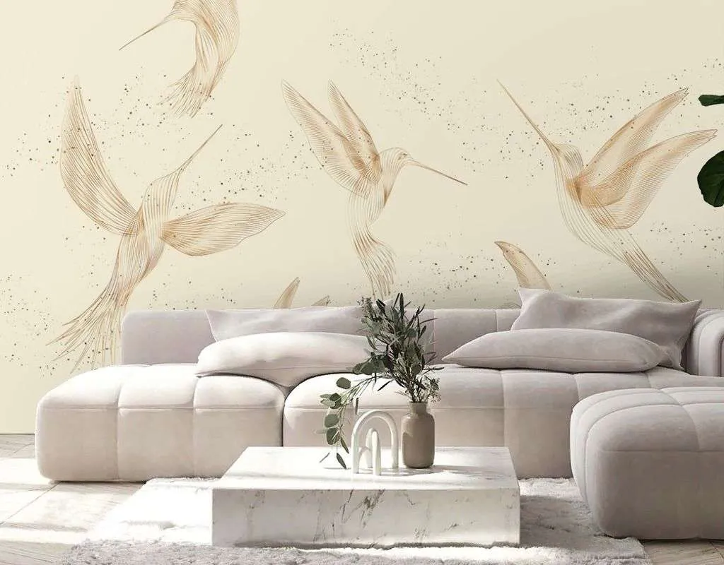 Фотообои в интерьере калибри порхают  9-2109 фото