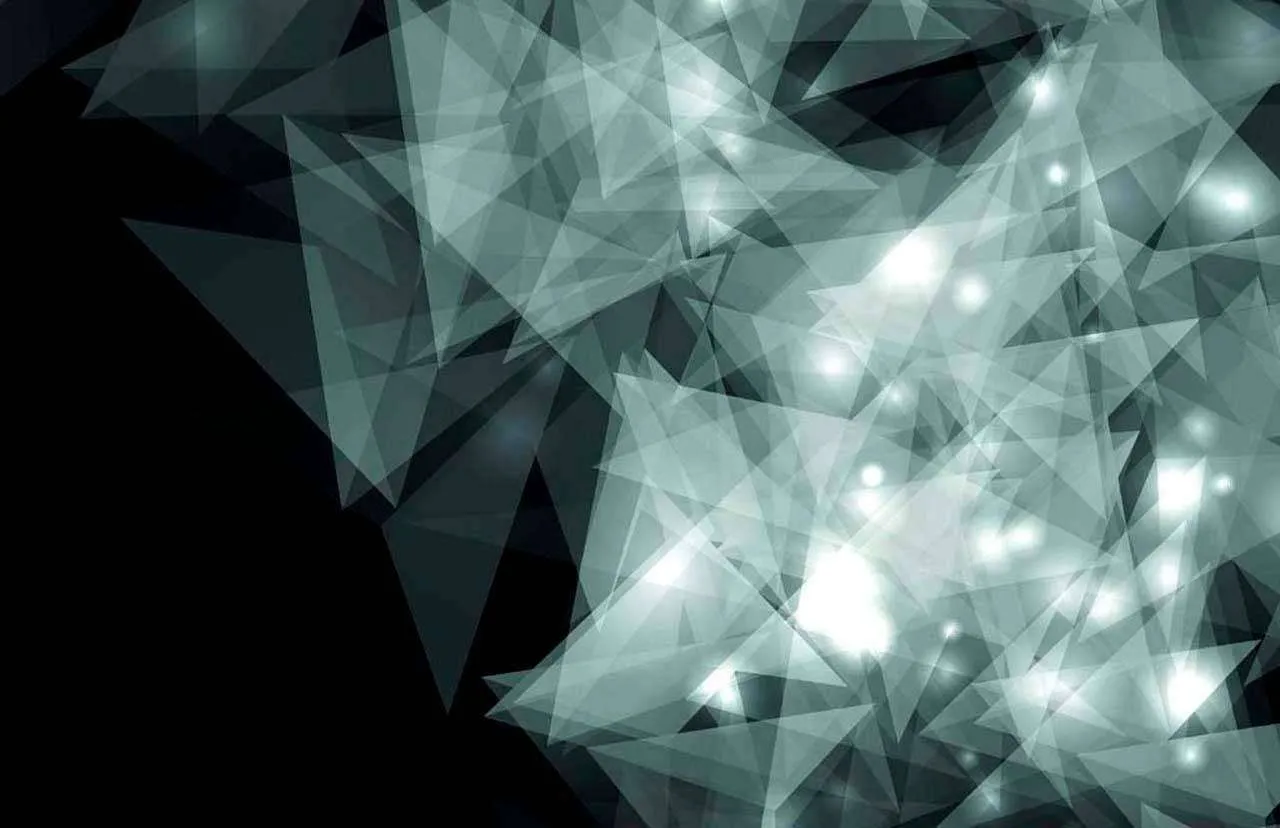 Фотообои в интерьере серебряные треугольники  4-318 фото