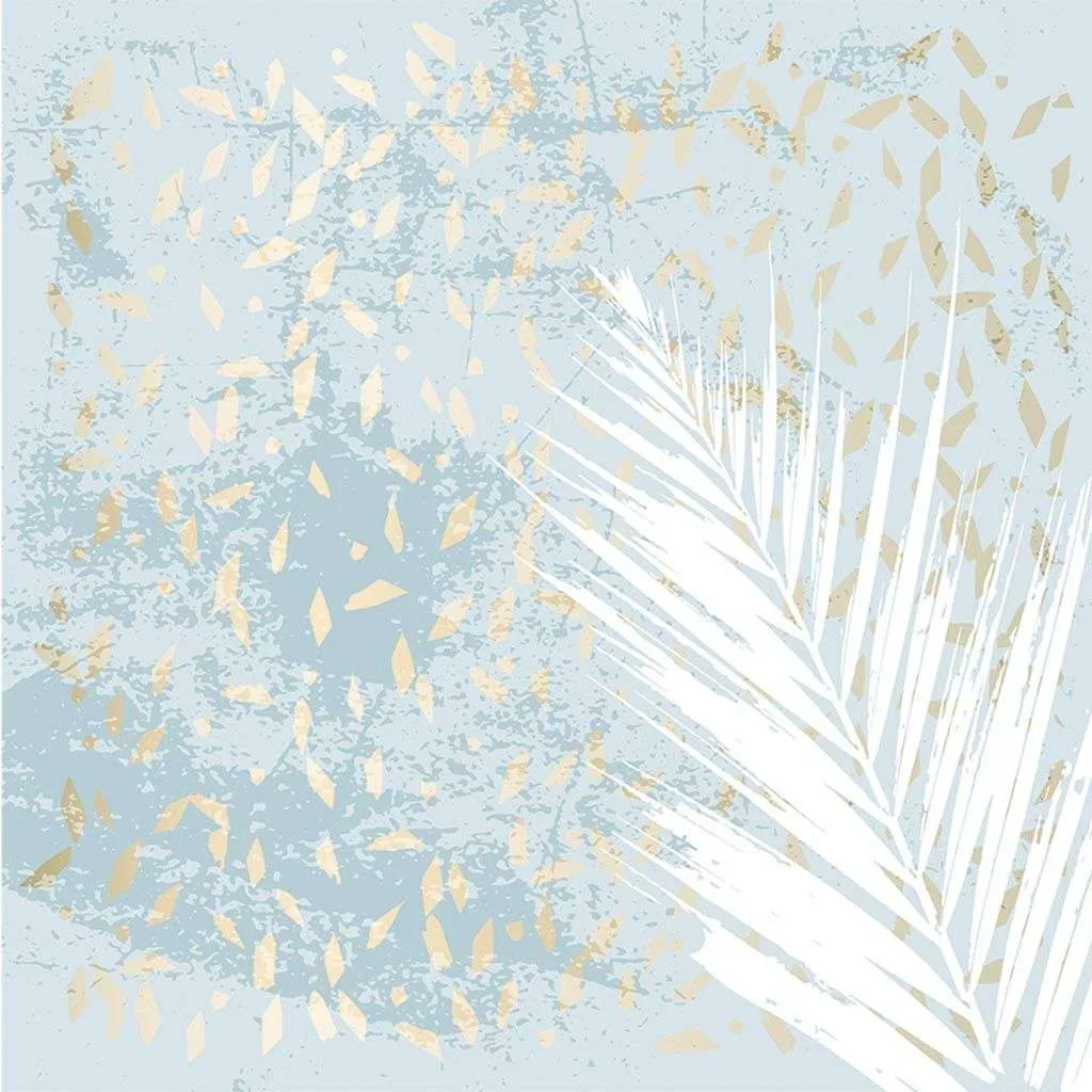 Фотообои в интерьере золотые блестки на голубом фоне  9-1107 фото