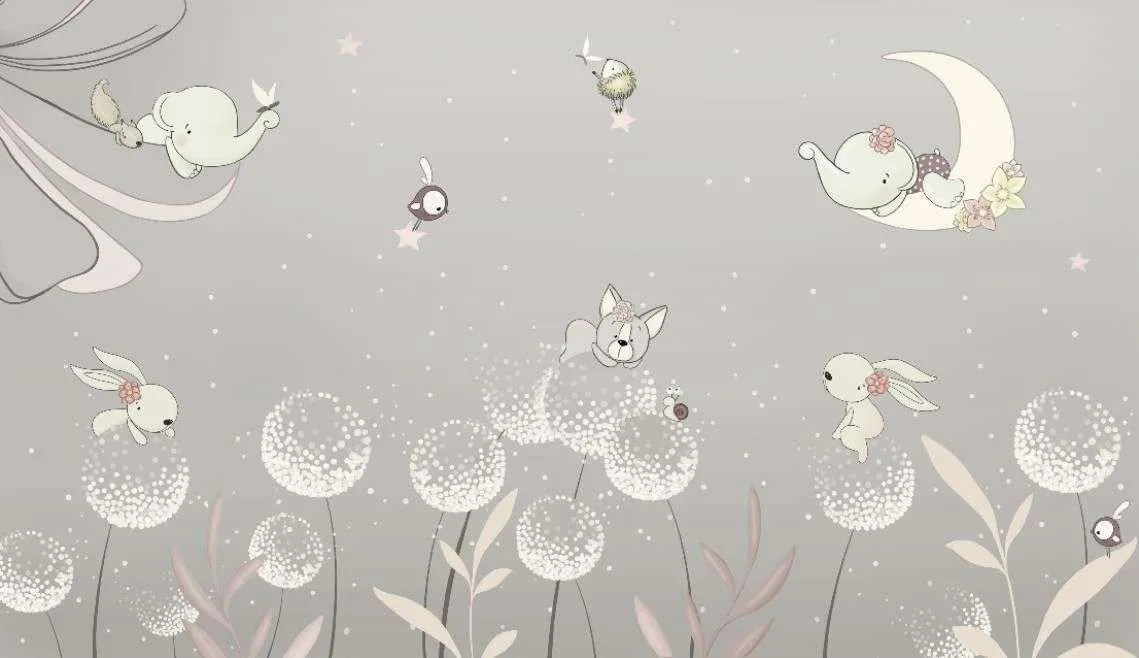 Фотообои в интерьере сказочные одуванчики  14-529 фото