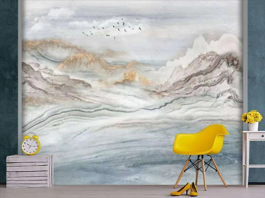 Фотообои в интерьере морской фон  15-646 фото