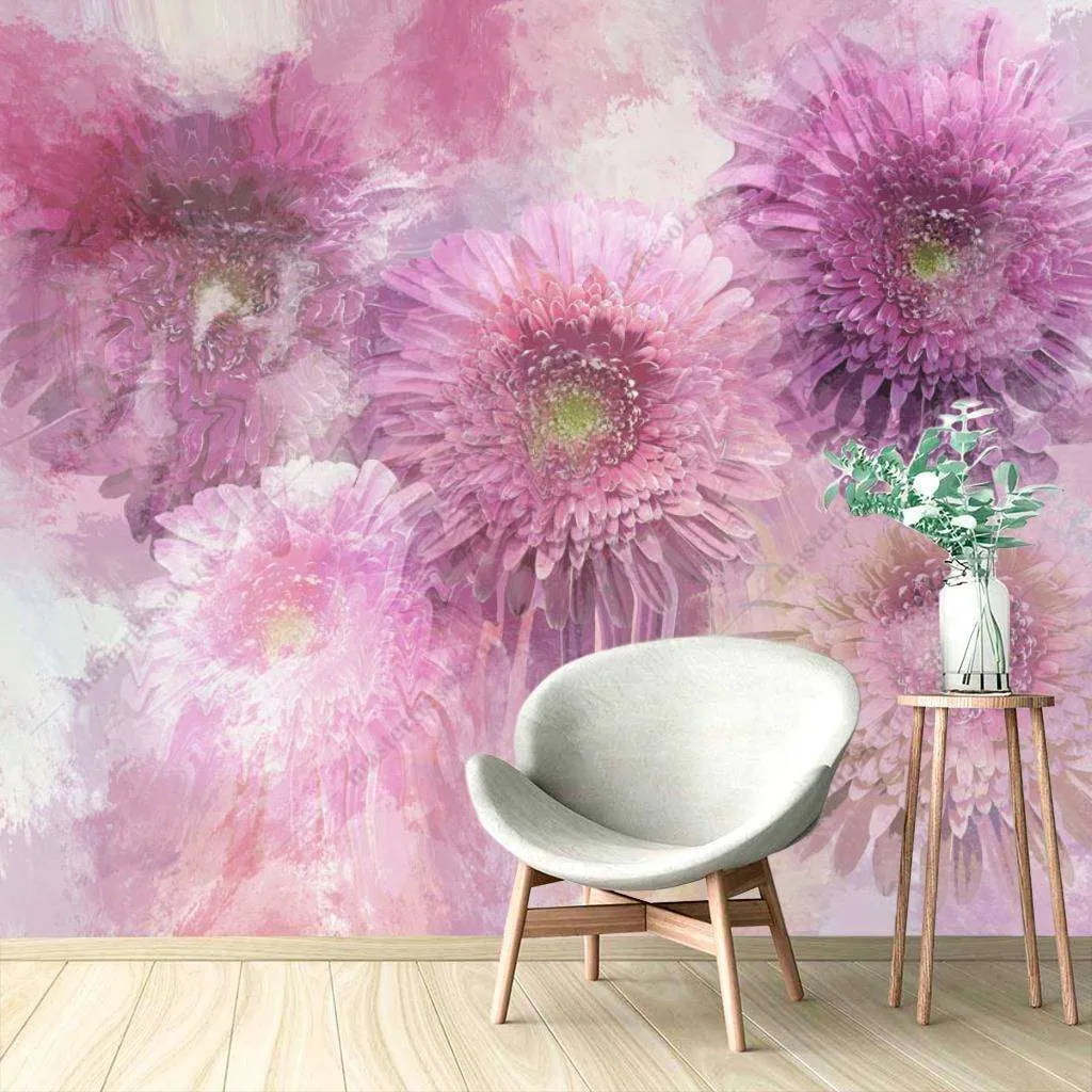 Фотообои Бесшовные обои на стену:  Герберы. Артикул: 13-133  