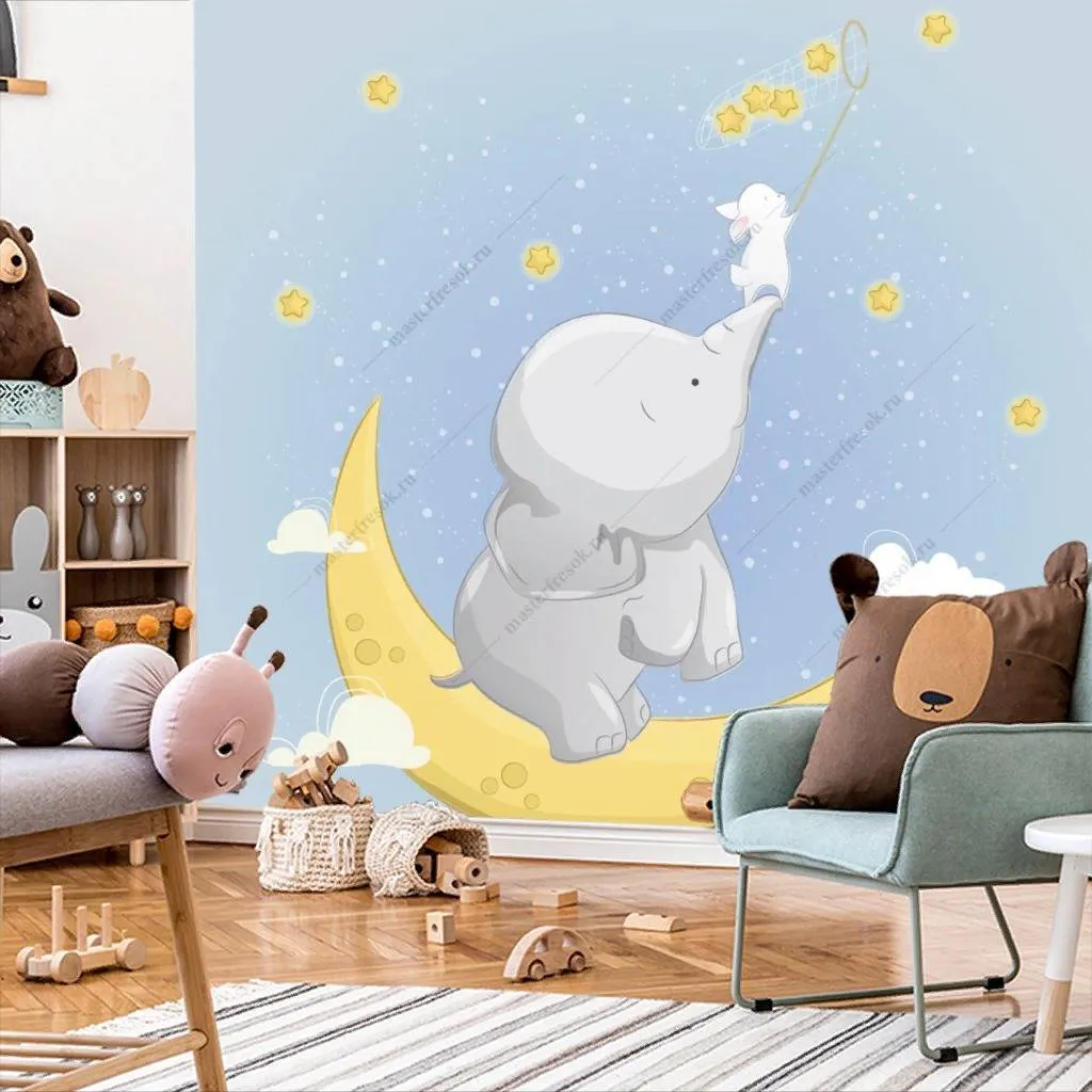 Фотообои Слоненок с другом  12-467