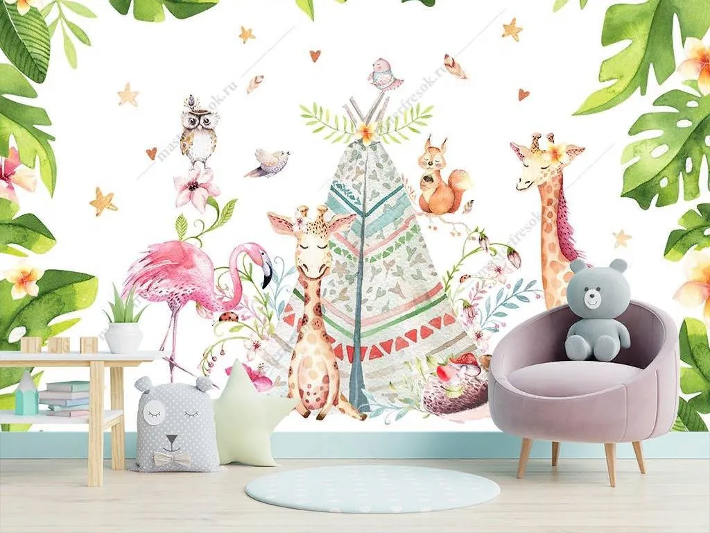 Фотообои Милые зверята  14-064