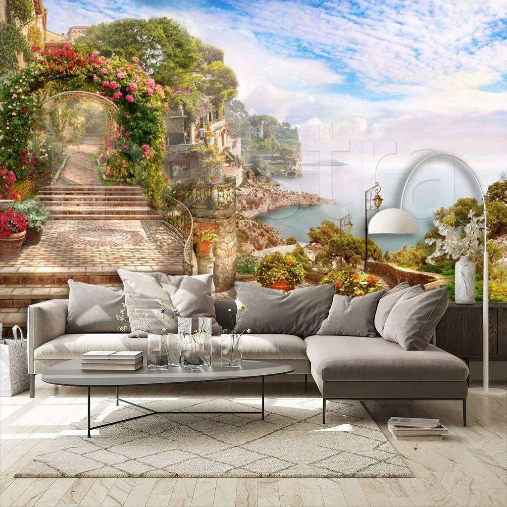 Фотообои Цветущая набережная  6-137