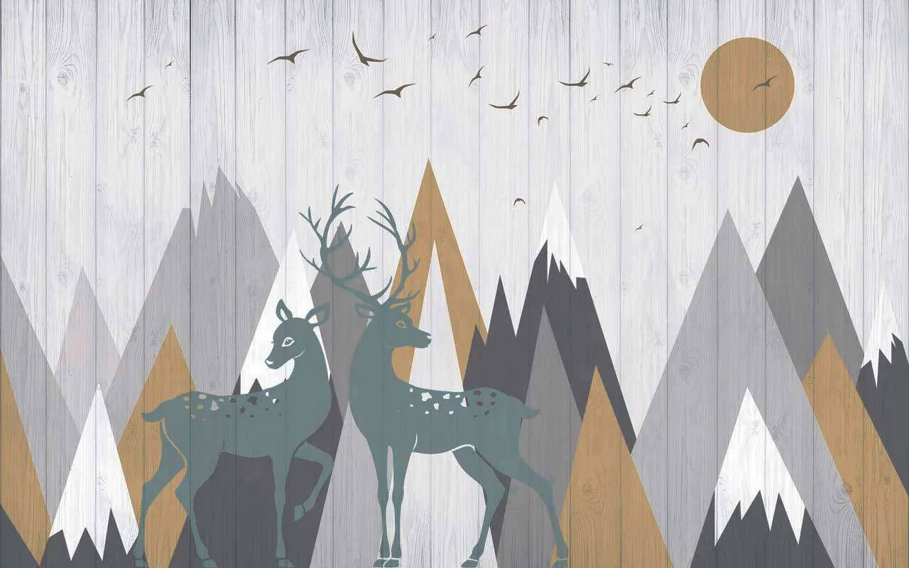 Фотообои в интерьере горы скандинавские  12-447 фото