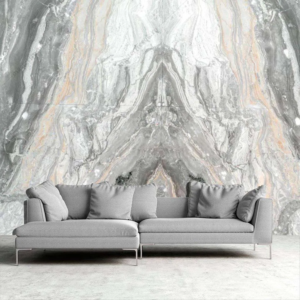 Фотообои в интерьере зеркальный мрамор  9-1087 фото