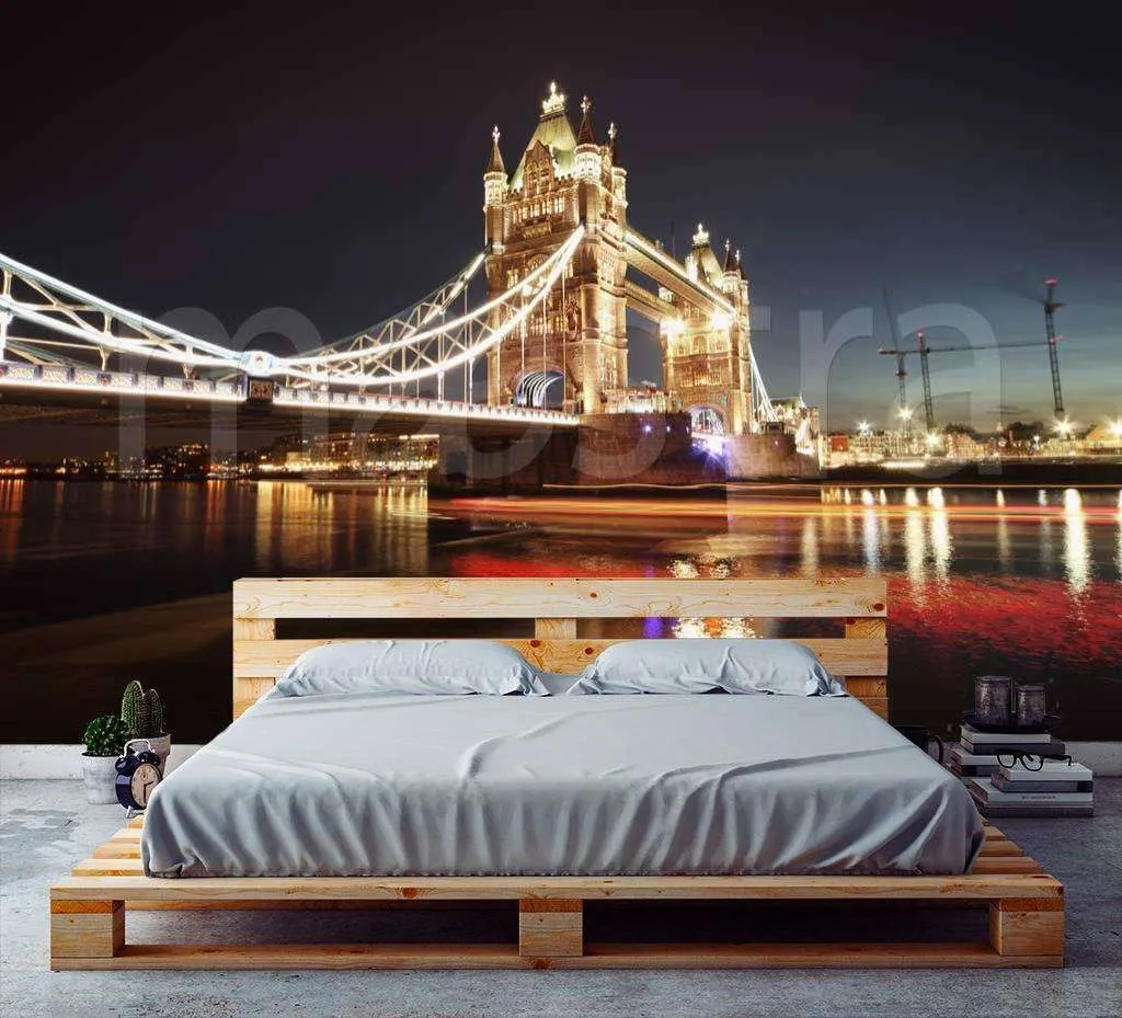Фотообои в интерьере вечерний тауэрский мост  9-476 фото