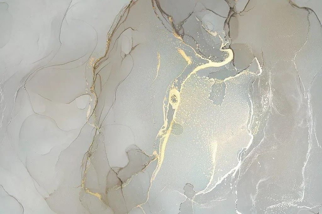 Фотообои в интерьере серый флюид с золотом  9-1439 фото