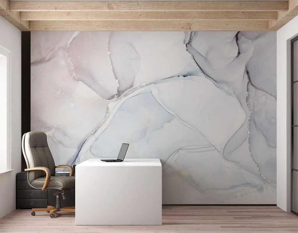 Фотообои в интерьере мрамор светло-голубой  9-2048 фото