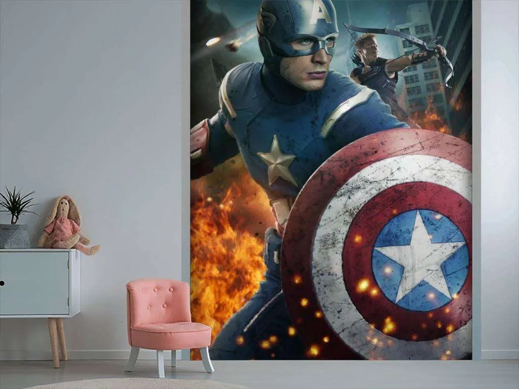 Фотообои в интерьере капитан америка и соколиный глаз  12-1057 фото