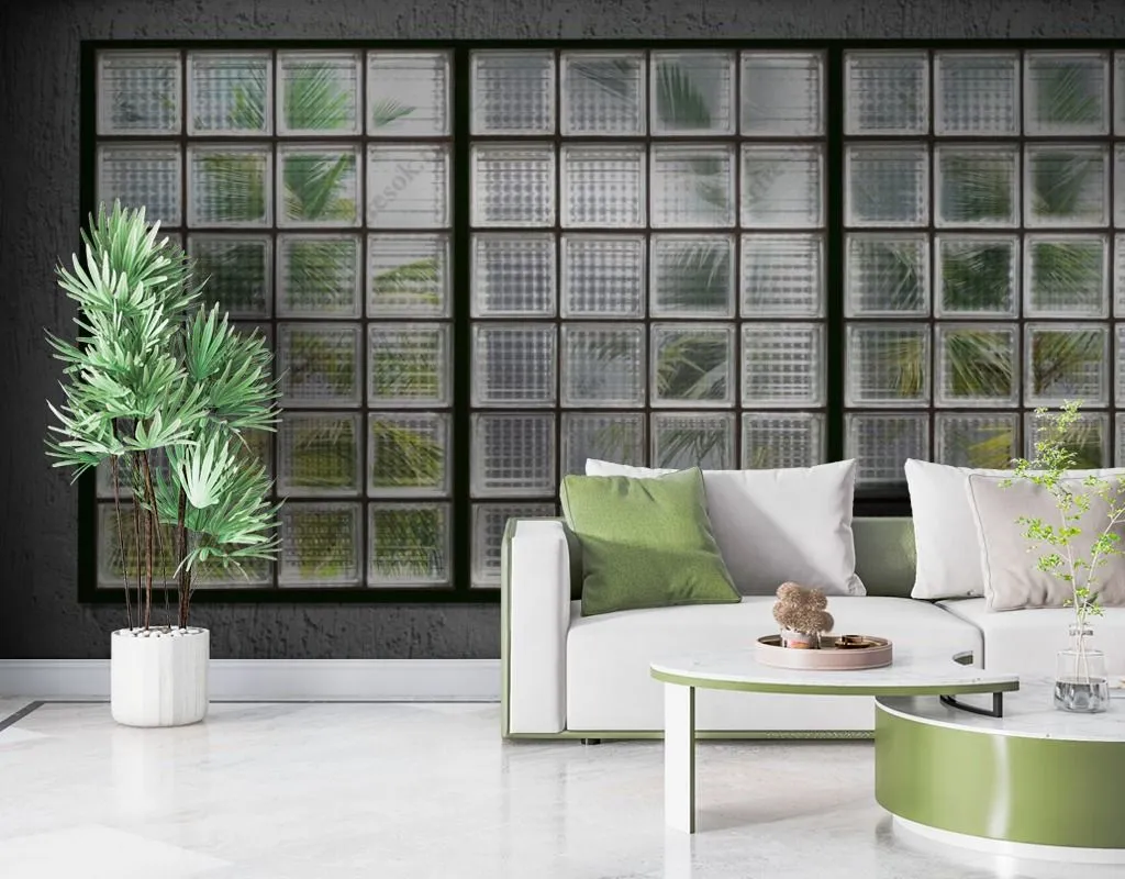 Фотообои в интерьере стеклянный витраж  13-462 фото