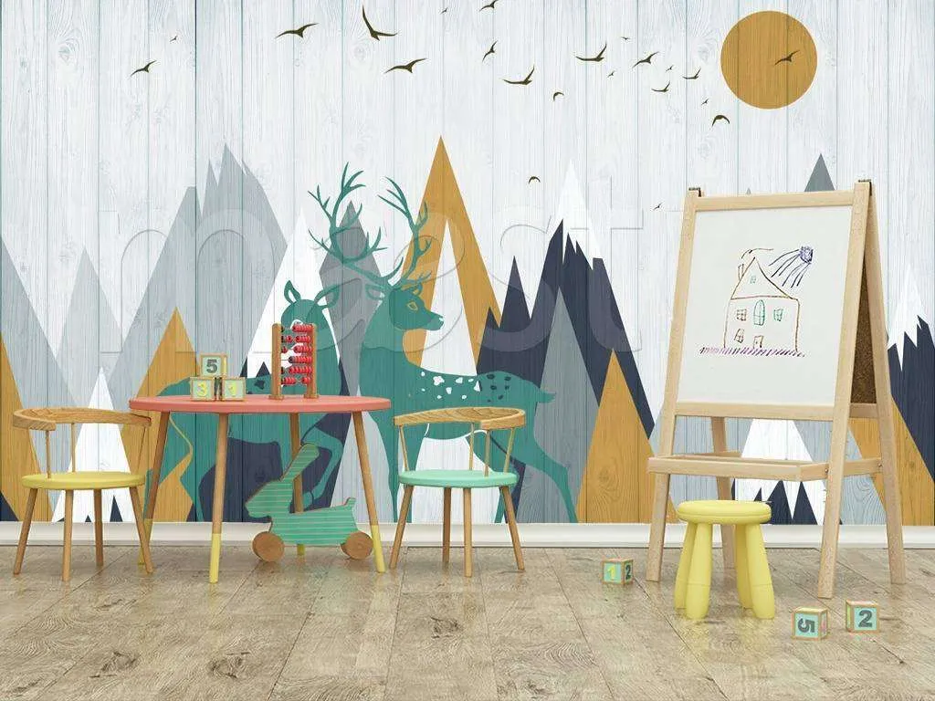 Фотообои в интерьере горы скандинавские  12-447 фото