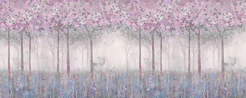 Фотообои в интерьере волшебный лес 4  10-709 фото