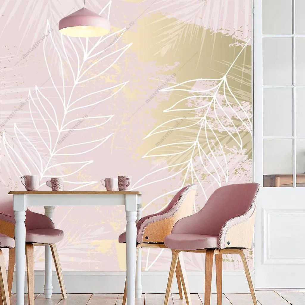 Фотообои Белая веточка папоротника  9-1112