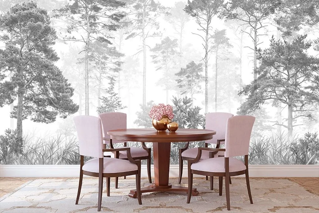 Фотообои в интерьере серый лес  9-2056 фото