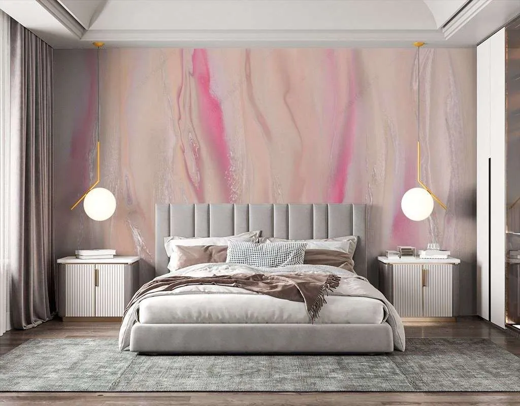 Фотообои в интерьере бежево-розовый градиент  13-516 фото