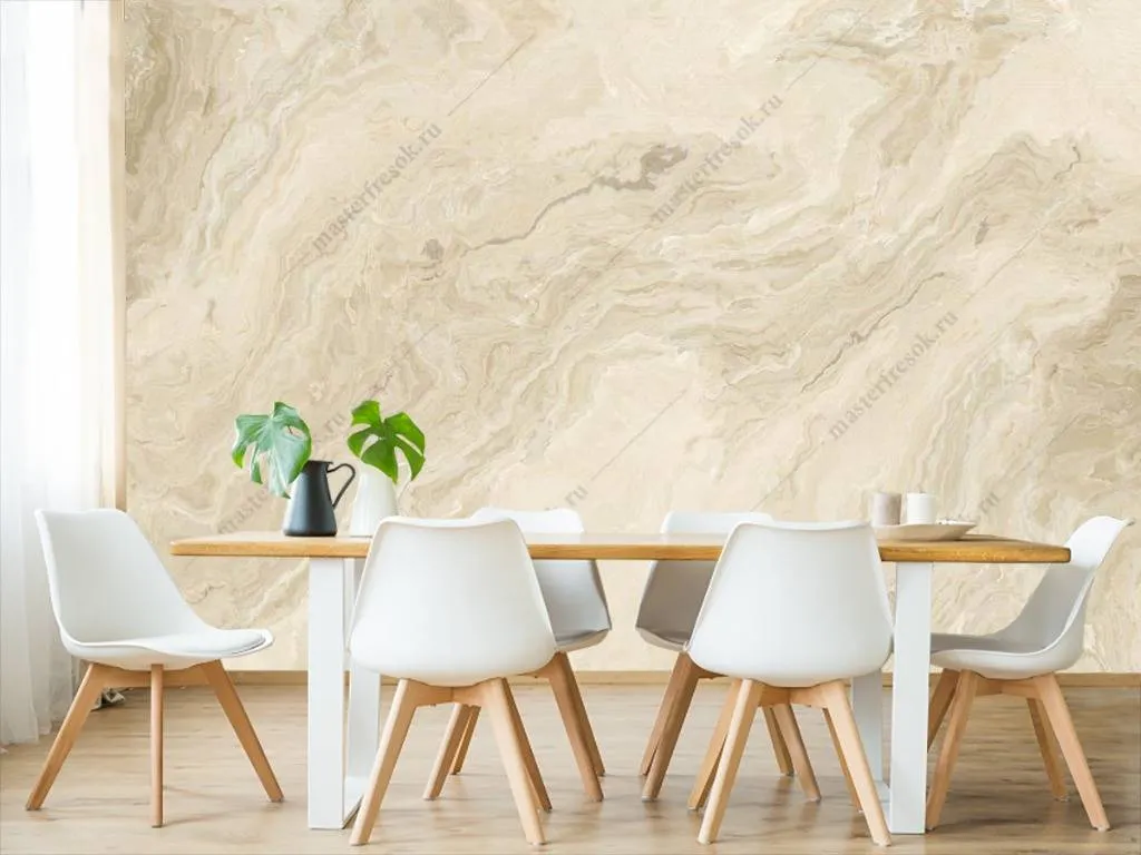 Фотообои Флюид арт акрил бежевый  9-1006