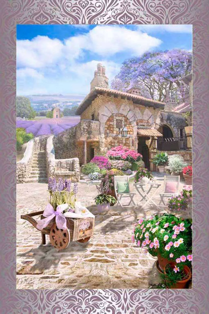 Фотообои в интерьере старинный домик с улочкой  6-025 фото