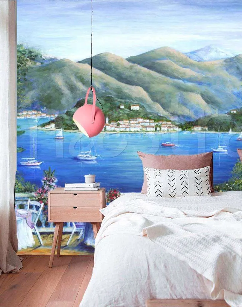 Фотообои Кафе у моря и гор  8-047