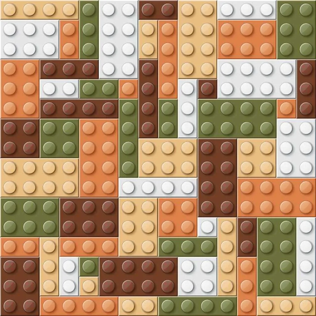 Фотообои в интерьере пазлы  12-1351 фото