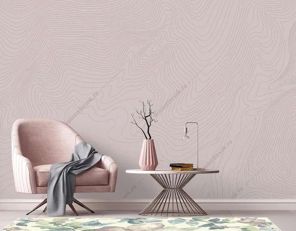 Фотообои Бесшовные обои на стену:  Светлые линии. Артикул: 9-1853  