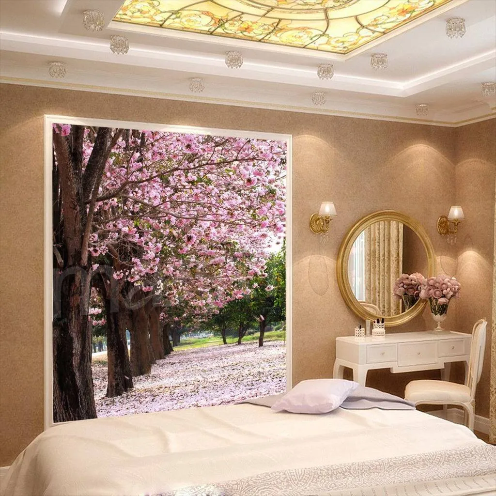 Фотообои в интерьере вишневый сад  9-270 фото