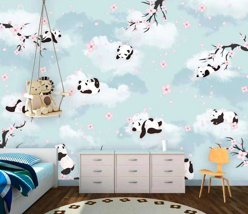 Фотообои Панды в голубом небе  15-068