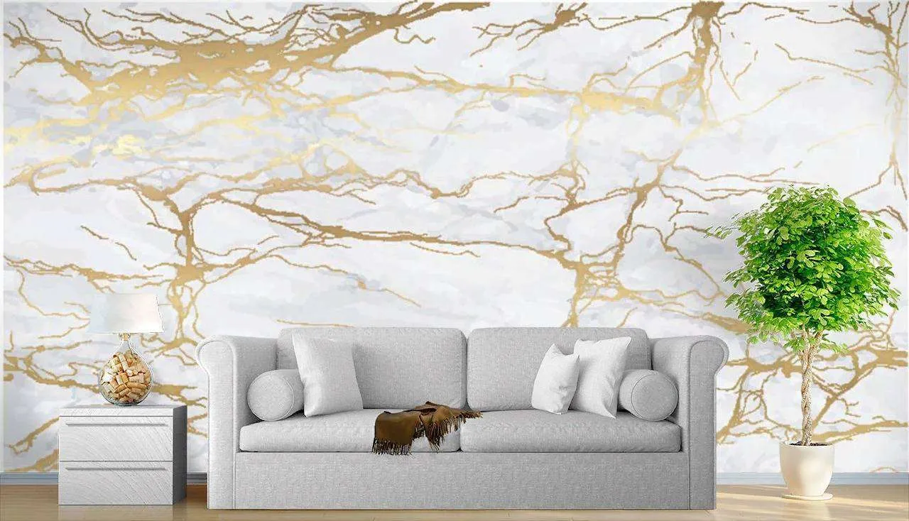 Фотообои Бесшовные обои на стену:  Золотая паутина. Артикул: 9-954  