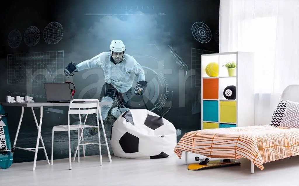 Фотообои Мысли хоккеиста  12-558