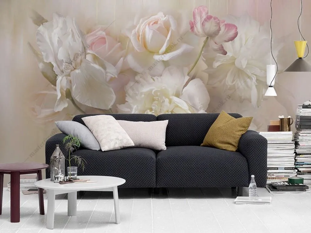 Фотообои Пионы и ирисы  13-644