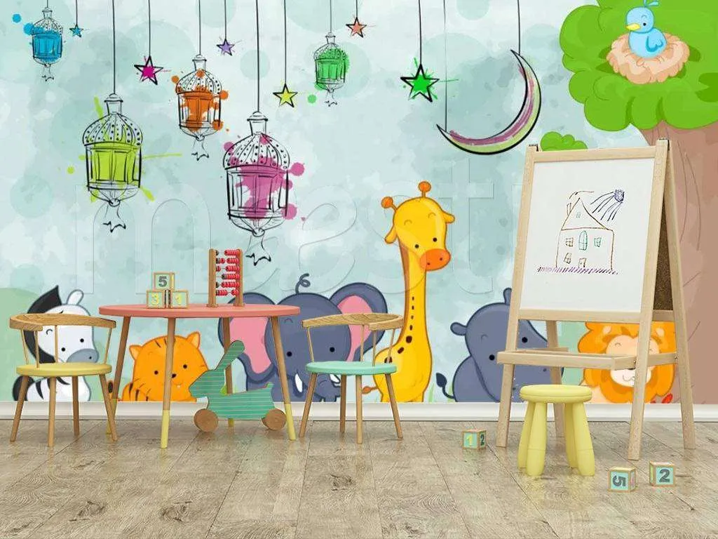 Фотообои в интерьере звери в лесу  15-111 фото