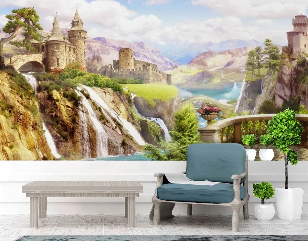 Фотообои Балкон с видом на замок  19-0045