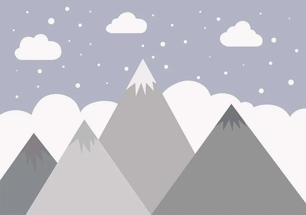 Фотообои в интерьере снежные вершины  14-038 фото