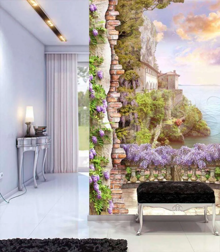 Фотообои Вид с балкона на скалы  6-013