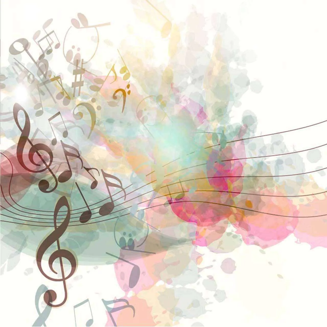 Фотообои в интерьере ноты составляются в композицию  12-362 фото