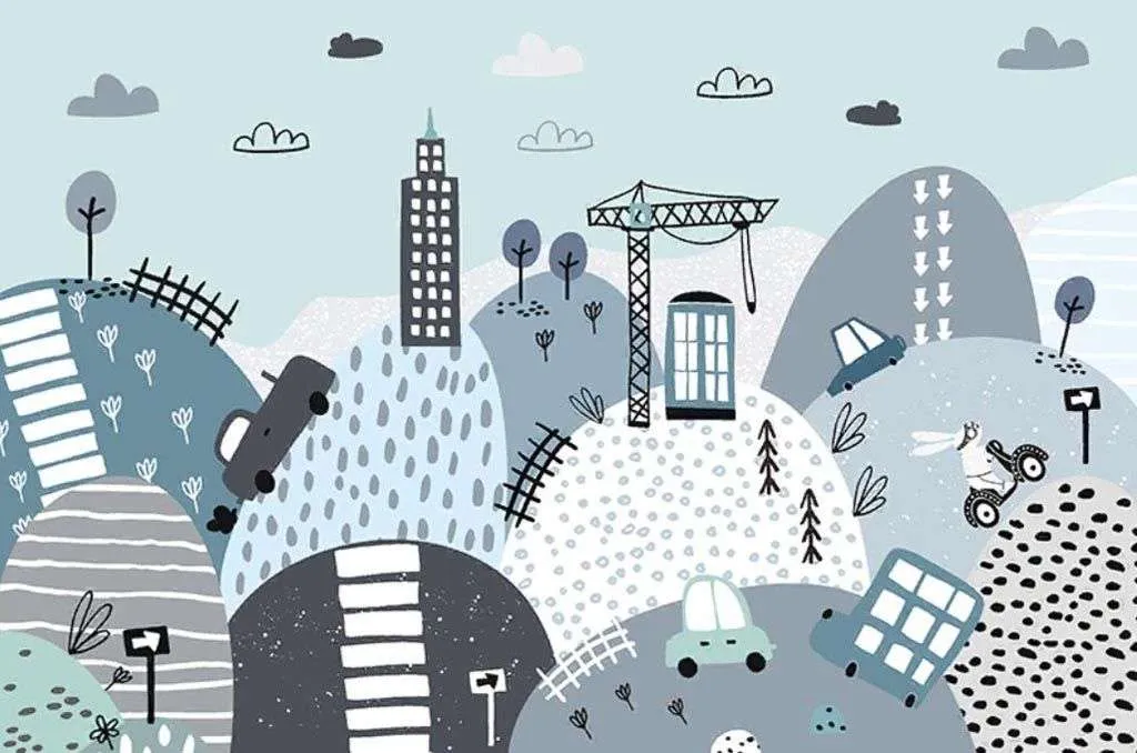 Фотообои в интерьере сказочный город в горах  12-1022 фото