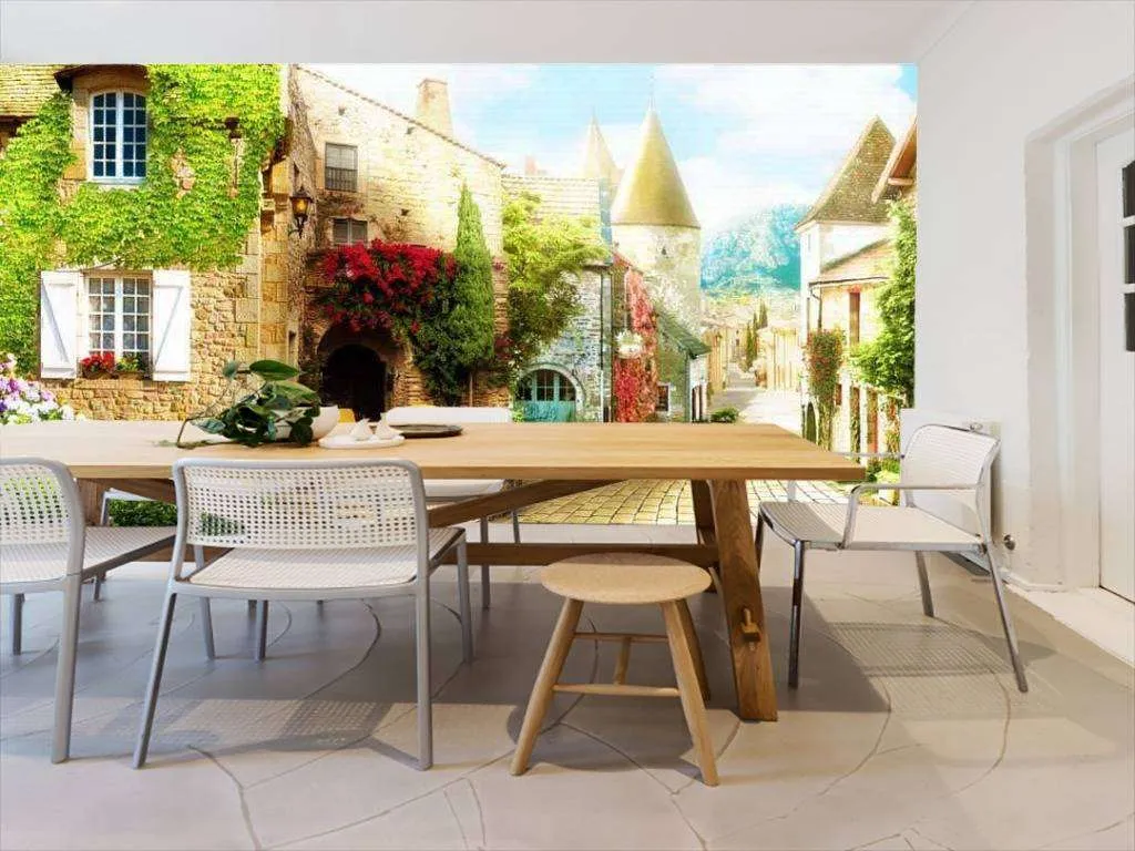 Фотообои в интерьере живописная итальянская улочка  17-0117 фото