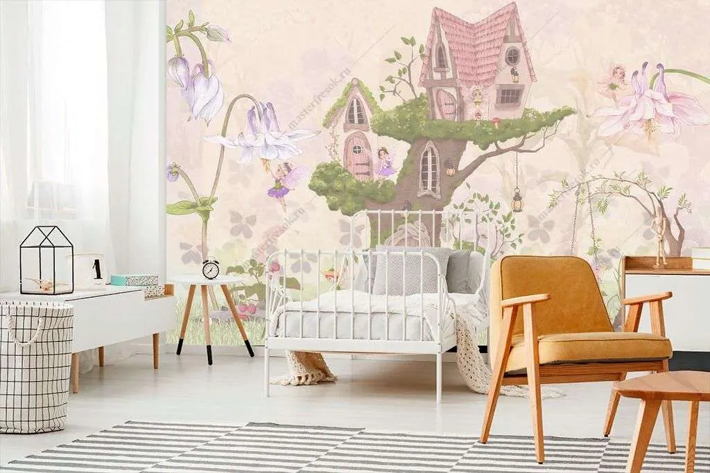 Фотообои в интерьере сказочный домик  13-482 фото