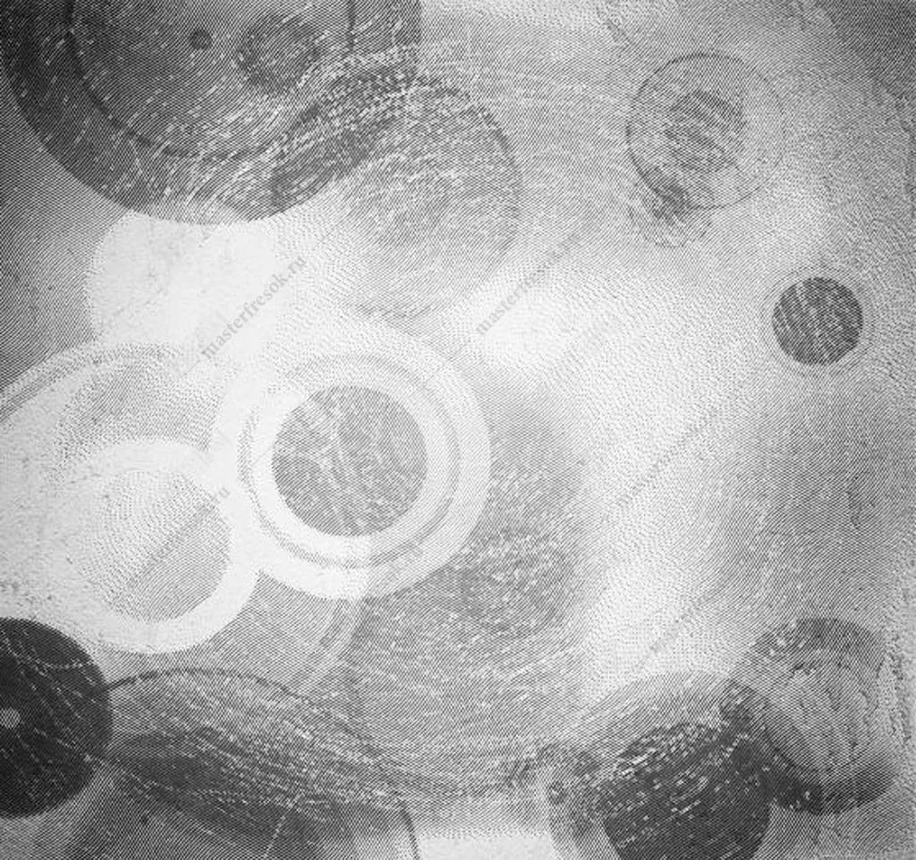 Фотообои в интерьере серые круги  15-949 фото