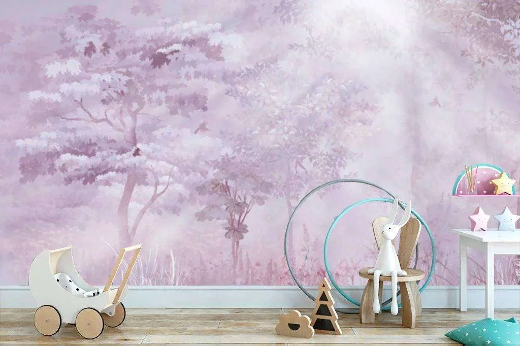 Фотообои в интерьере деревья в лесу  13-203 фото