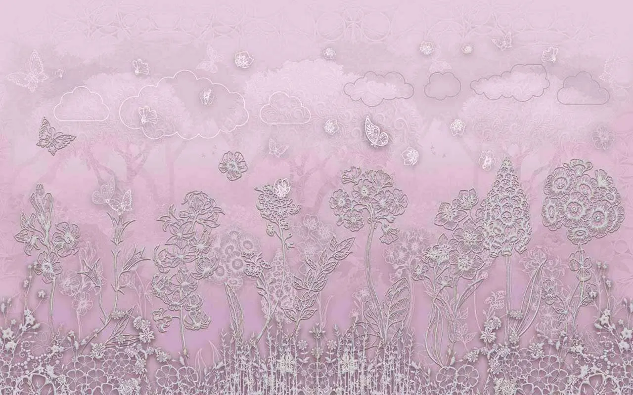 Фотообои в интерьере сиреневое поле  13-117 фото