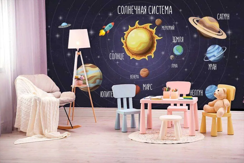 Фотообои в интерьере космическая карта  12-1211 фото