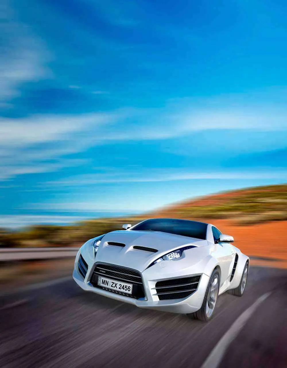 Фотообои в интерьере машина в пути  12-575 фото