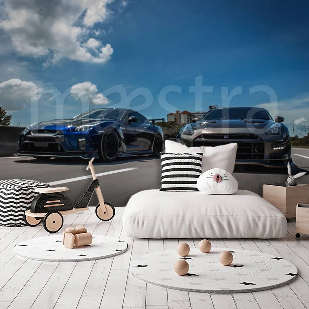 Фотообои Машины на старте  12-587