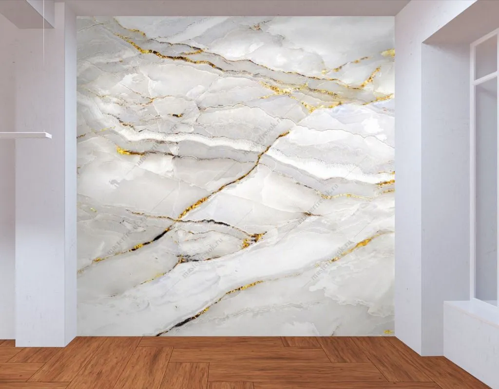 Фотообои Золото в мраморе  9-1606