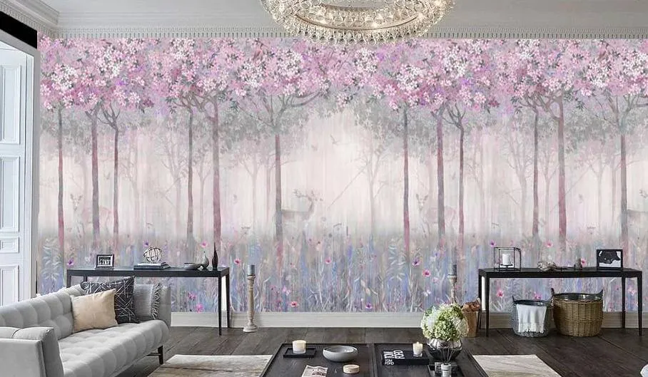 Фотообои в интерьере волшебный лес 4  10-709 фото