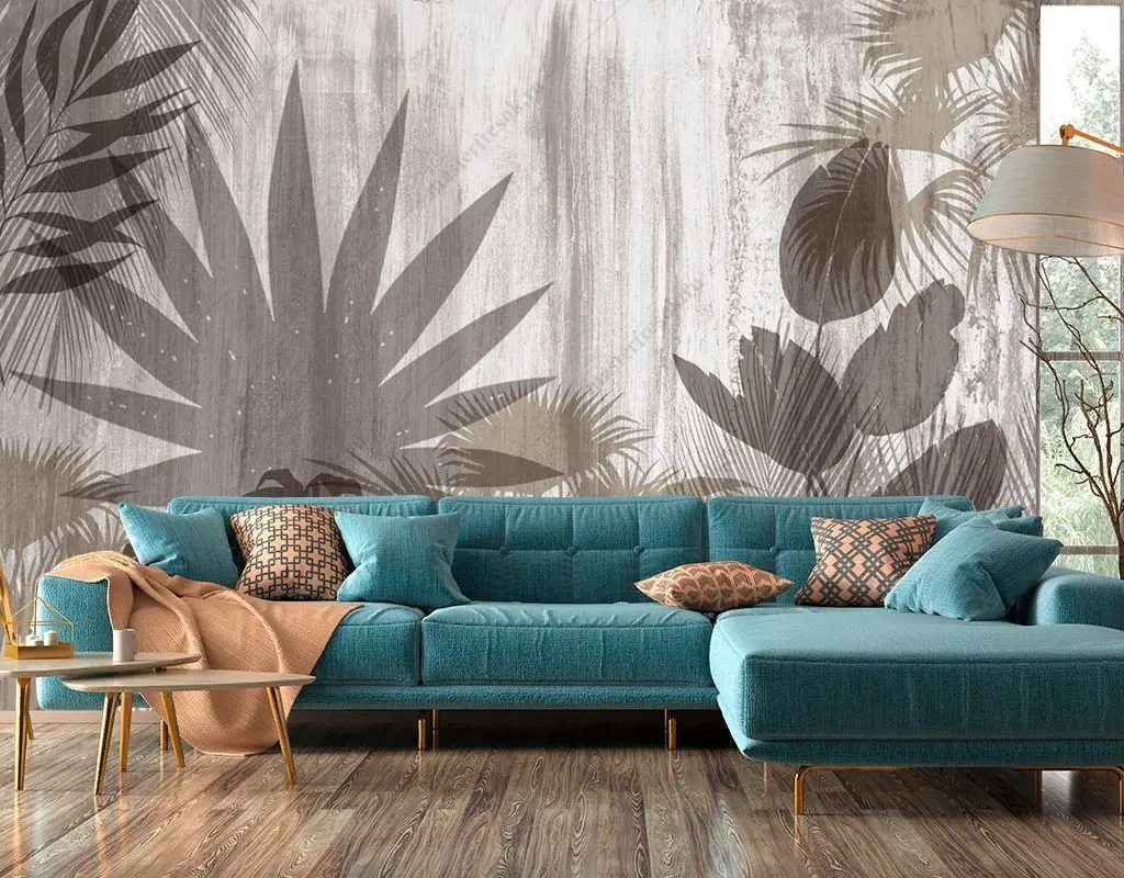 Фотообои Листья папоротника коричневые  9-1755